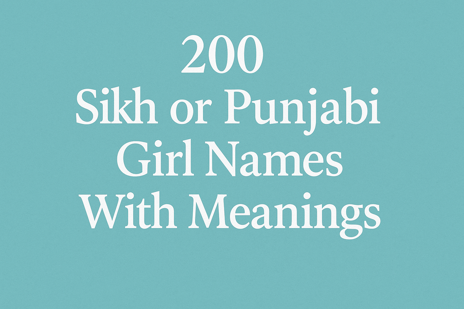 Punjabi girl names